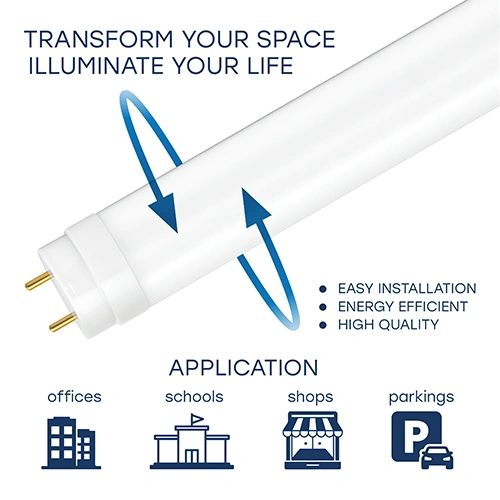 LED лампа T8, 120 cm, 18W, 4000K, 2880Lm, IP20