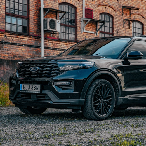 Auto numura zīmes rāmis ar LED apgaismojumu, 90W, 9-36V, 9000Lm, 5000K, NUUK E-LINE BLACK LED BAR 20