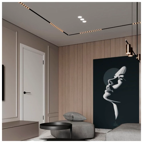 LED Magnētiskais sliežu gaismeklis GRILLE LIGHT 24W, 3000K, 437.5 mm, 48V