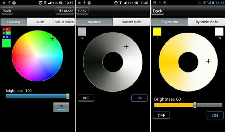 LED Wi-Fi Daudzkrāsainais kontrolleris (RGB) <3W 2.4G 12, 24V