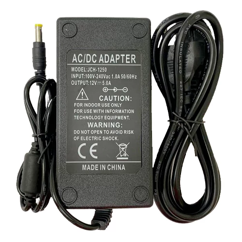 Barošanas bloks LED lentēm ar kontaktdakšu, 12V, 60W, 5A, IP34