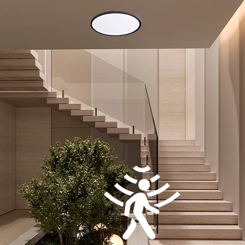 LED Влагозащищенный светильник с PIR датчиком движения 32W, 3CCT, 3840Lm, IP44, Ø 400 x 25 mm