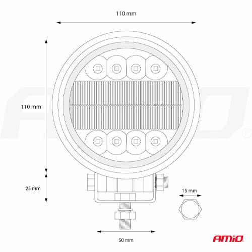 Papildu auto darba gaismas lukturis AWL14, 9-36V, 3600Lm, 6000-6500K, IP67