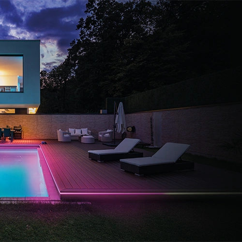 Neona LED lente ar pulti 3m, 5W/m, RGB, IP44