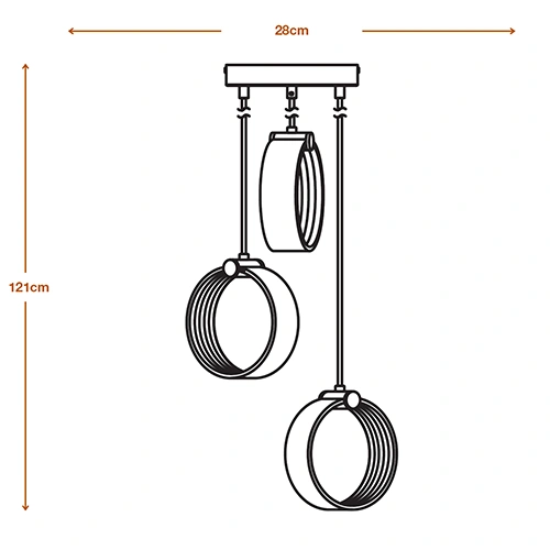 LED Подвесной светильник, 20W, CCT - Теплый-нейтральный-холодный белый, 2400Lm, IP20, Decor Circle