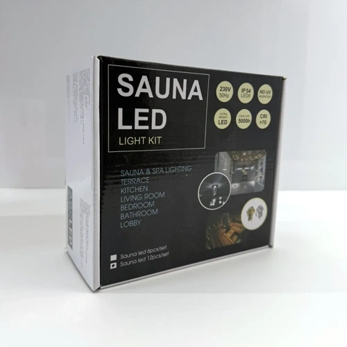 LED Zvaigžņotā debess komplekts, saunām, bērnu istabām, vanas istabām, 12 gaismekļi, 6000K, IP54, 35°, sudraba korpuss
