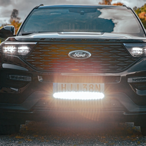 Auto numura zīmes rāmis ar LED apgaismojumu, 90W, 9-36V, 9000Lm, 5000K, NUUK E-LINE BLACK LED BAR 20