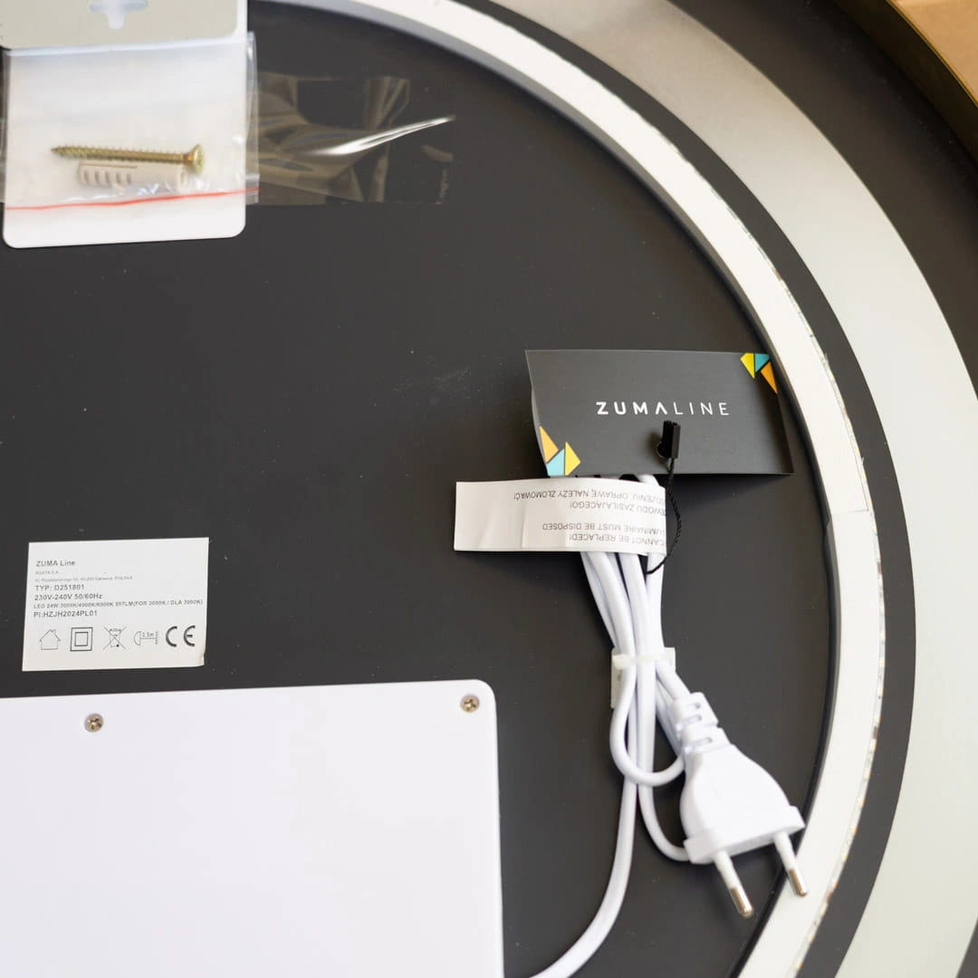 Mirror with LED lighting Ø 60 cm, 24W, 3CCT