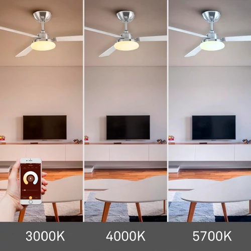 Griestu gaismeklis ar ventilatoru CALIMA, max 15.8W, Tunable white