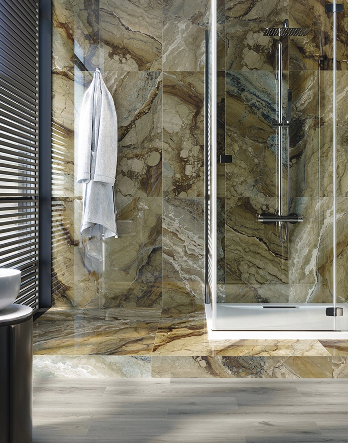 Glossy tiles REX BROWN, 60x120 cm, APE