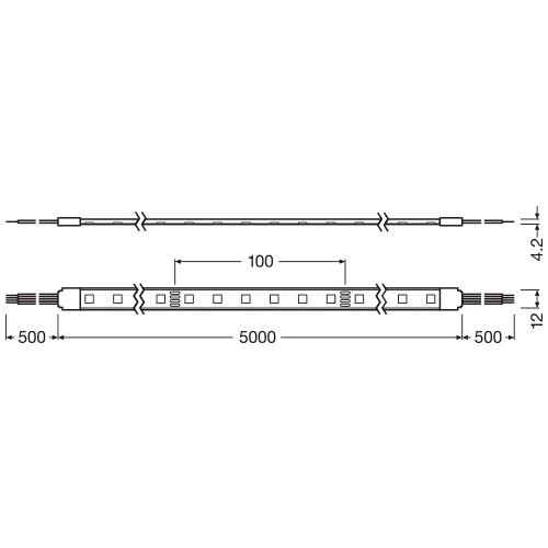 LED Lente 5m RGB IP65 14.4W