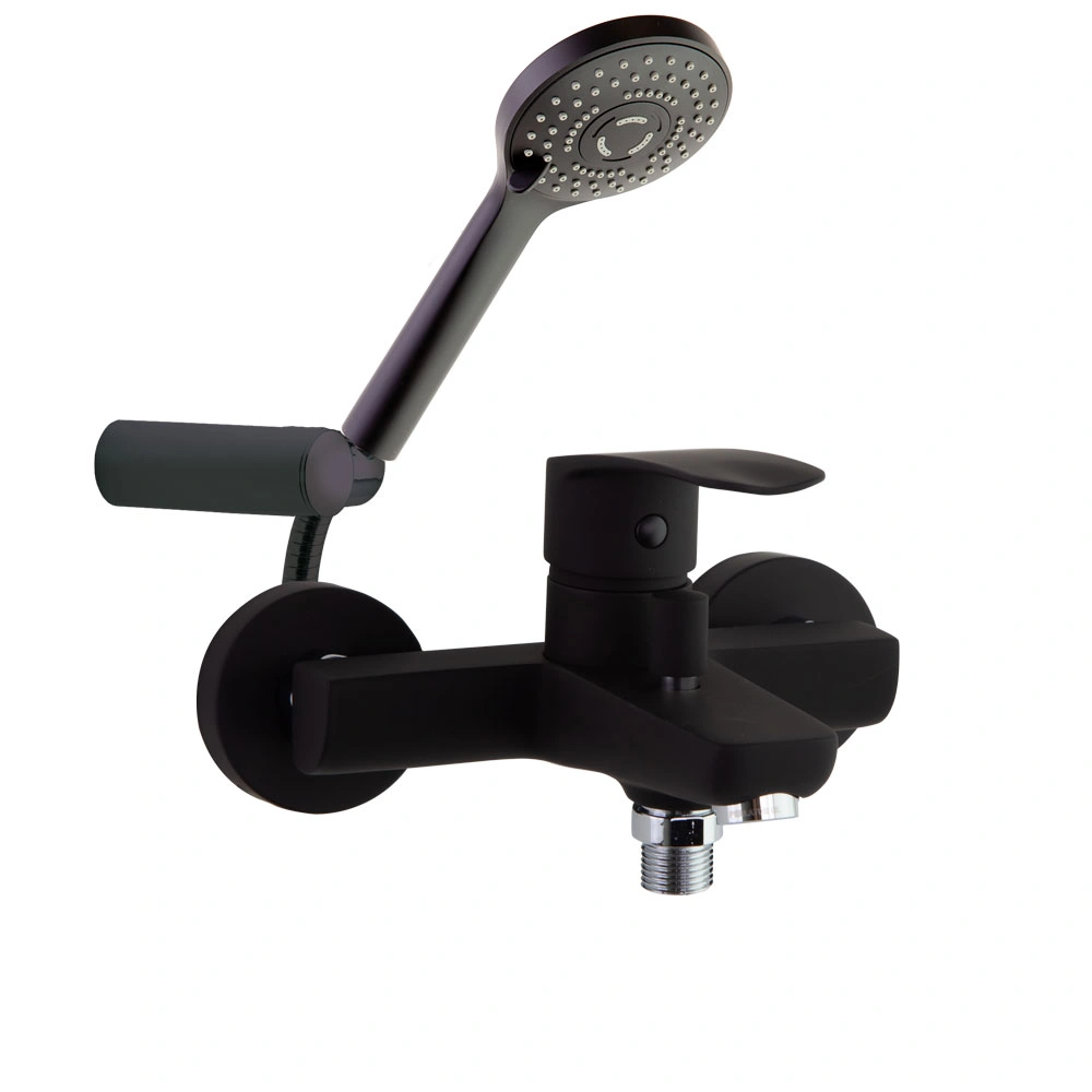 Built-in shower set with mixer, NEW FLY BLACK MATT
