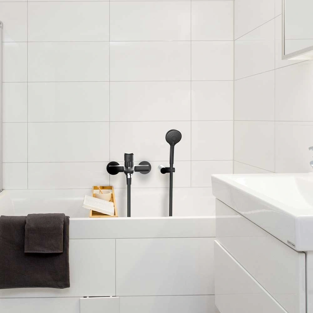 Built-in shower set with mixer, NEW FLY BLACK MATT