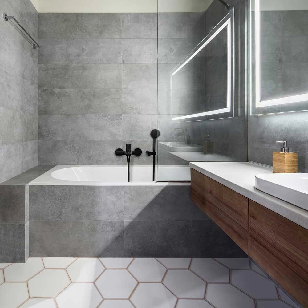 Built-in shower set with mixer, NEW FLY BLACK MATT