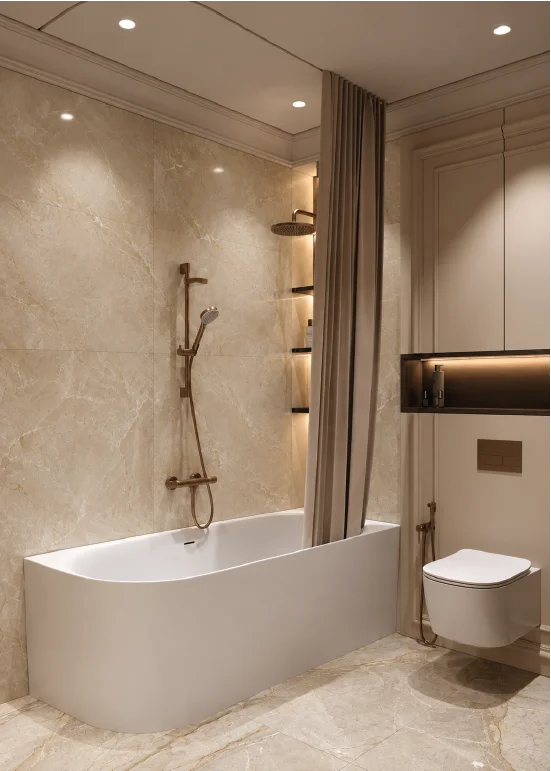 Premium klases SPC ūdensizturīgs matēts sienas panelis MARBLE CREMA , 2800 × 1200 × 4 mm