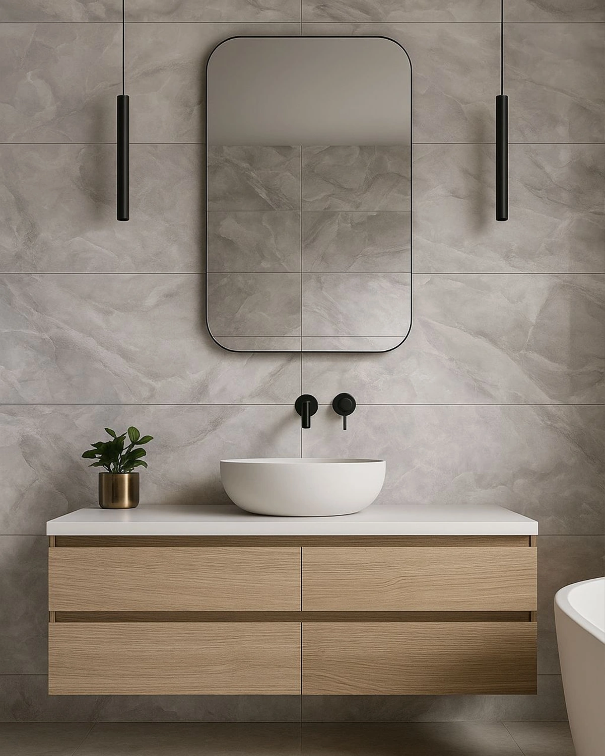 Glossy tiles ROMA ONYX GREY, 60x120 cm, LE