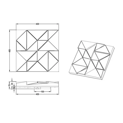 Ceiling lamp with remote control TRINITY