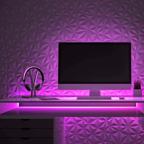 LED Neona lente 12V, rozā, IP67, 5m, 6x12mm, NEON FLEX