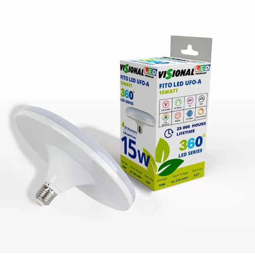 LED Fito spuldze UFO priekš augiem 15W
