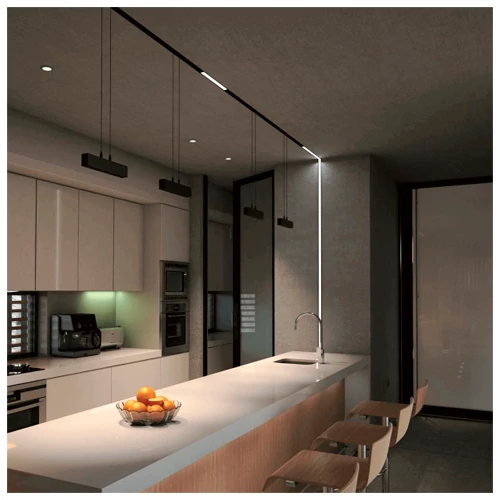 LED Magnetic rail light GRILLE LIGHT 12W, 3000K, 221 mm, 48V