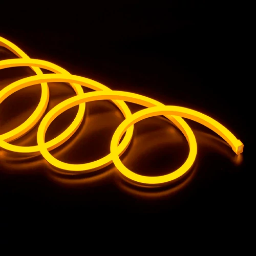 LED Neona lente 12V, dzeltena, IP67, 5m, 6x12mm, NEON FLEX