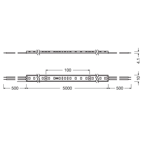 LED лента 5м 3000К IP66 24Вт