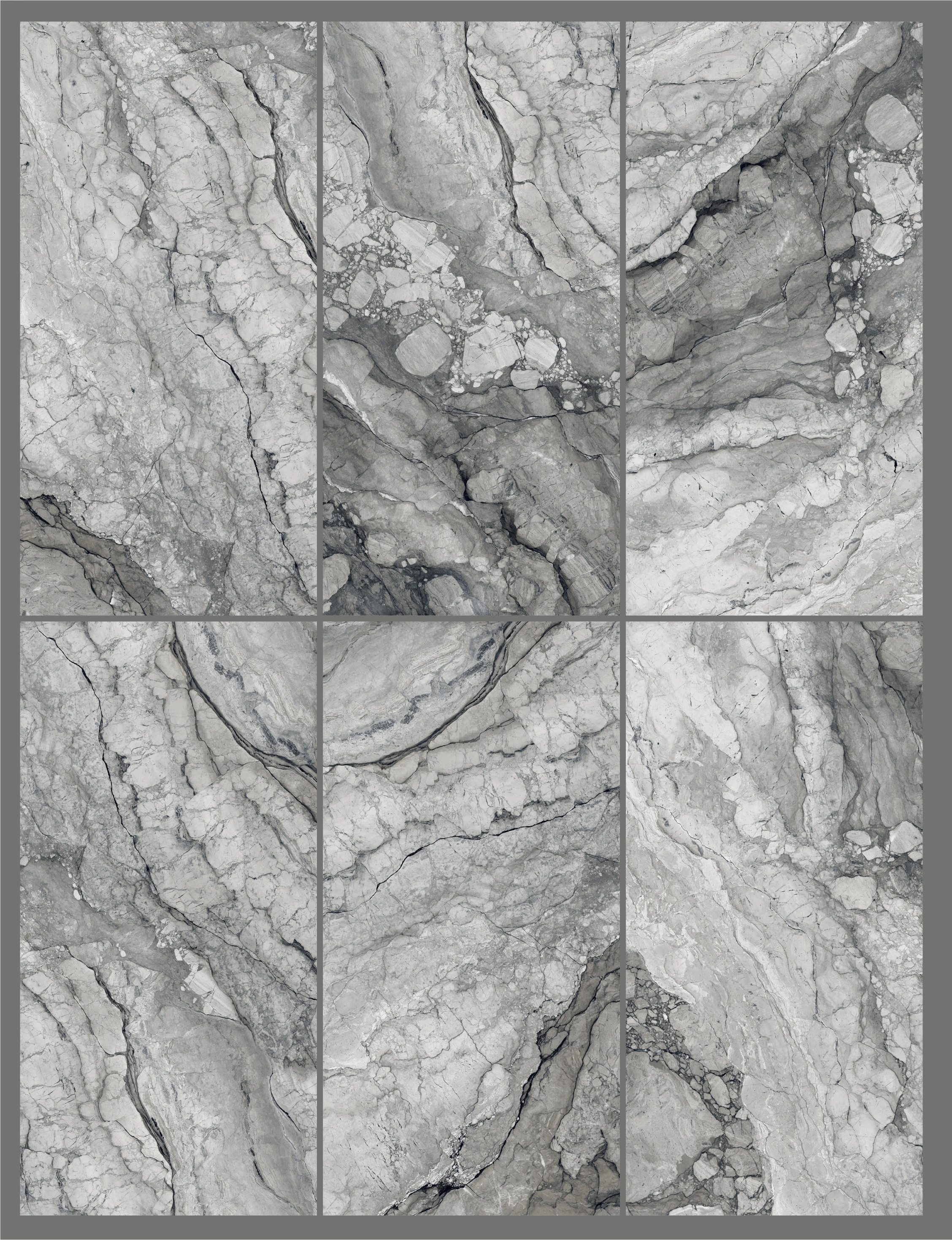 Glancētas flīzes MARMO GRIGIO ANTICA HIGH-GLOSSY, 60x120cm, SC