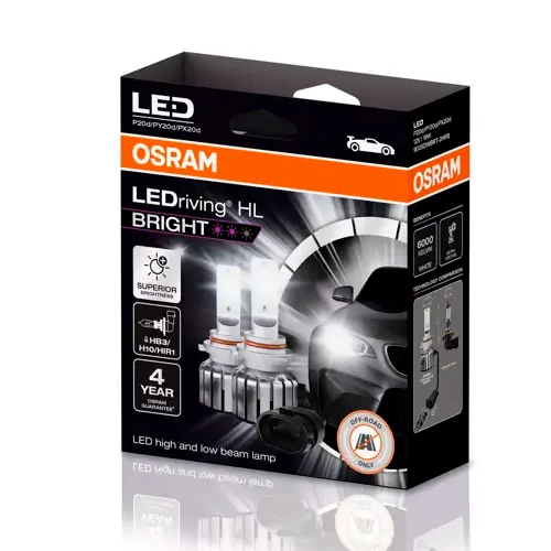 LED лампы HB3/H10/HIR1, 19W, 6000K, 12V, LEDriving HL BRIGHT серия