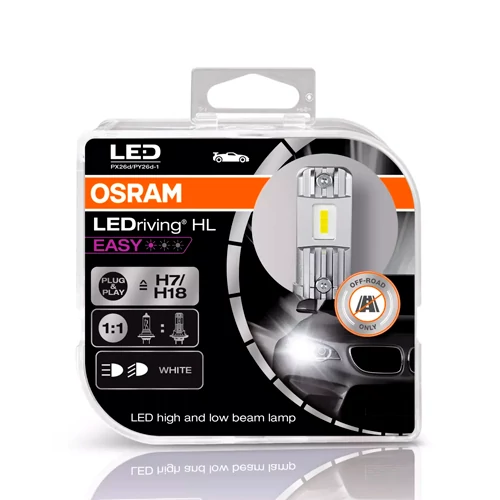 LED spuldzes H7/H18, 16W, 6000K, 12V, LEDriving HL EASY sērija