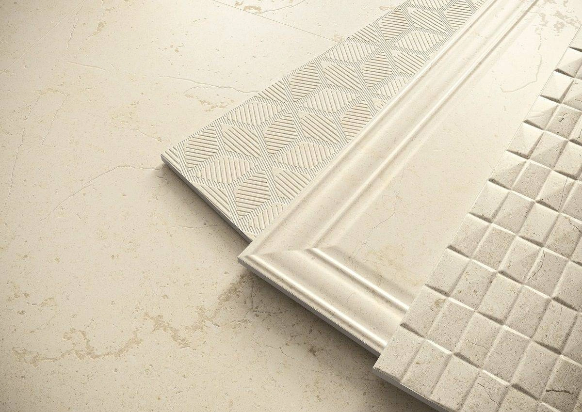 Матовая настенная плитка BOISERIE LIMESTONE CREAM, 25x75 cm, APE