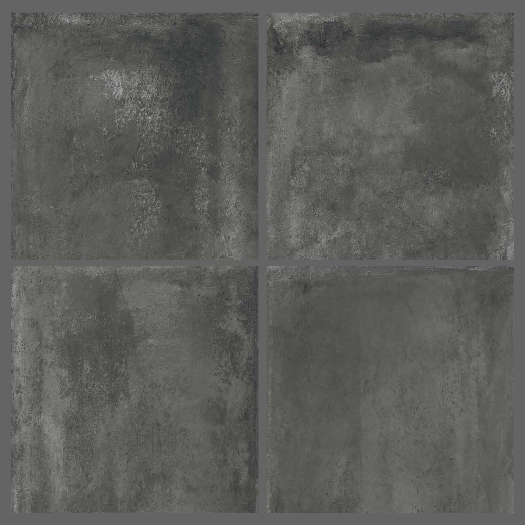 Matētas flīzes OXIDO NERO CARVING, 60x60 cm, DG